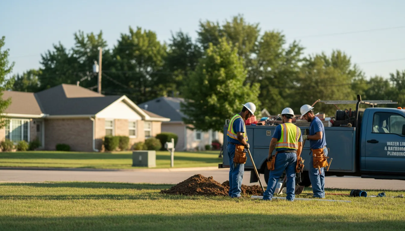 Residential water line and bathroom plumbing service in Hydes, MD